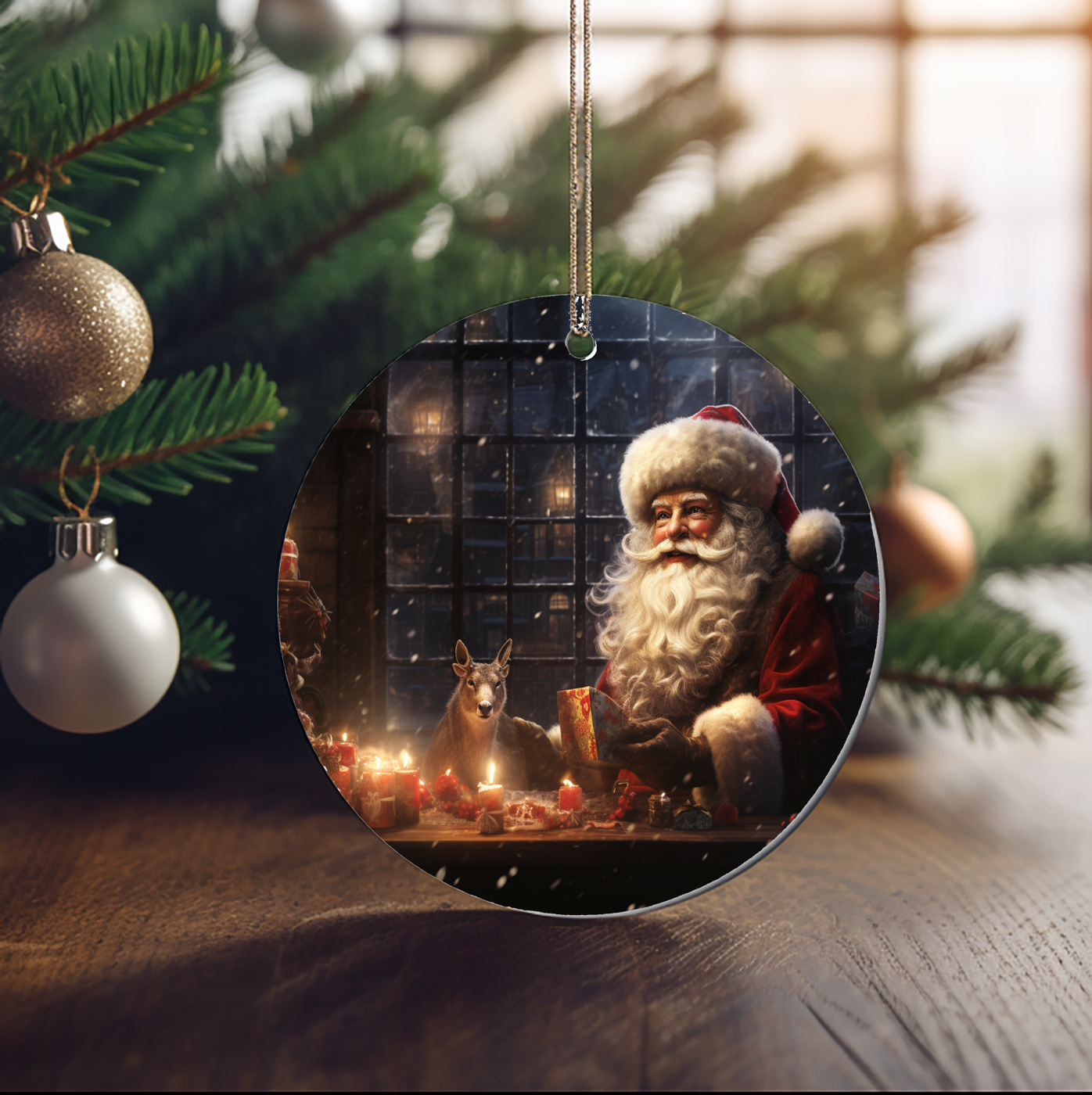 Santa by candlelight