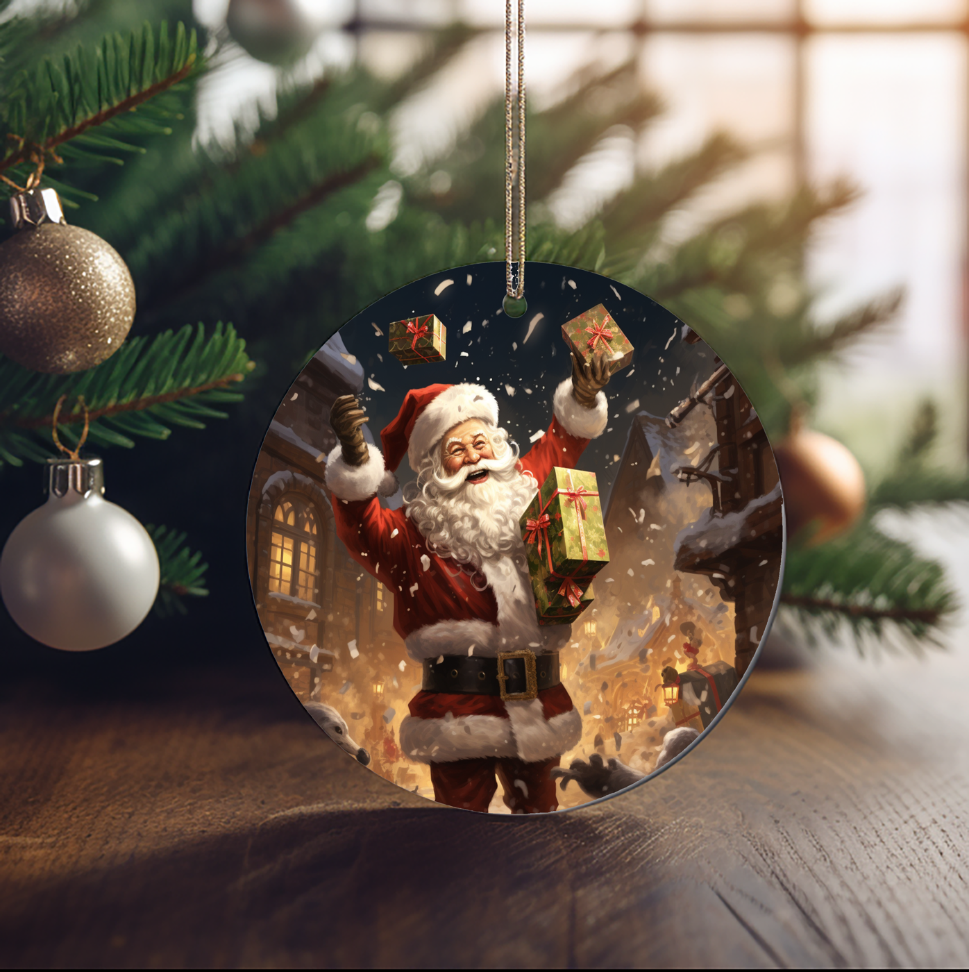 Santa with gifts