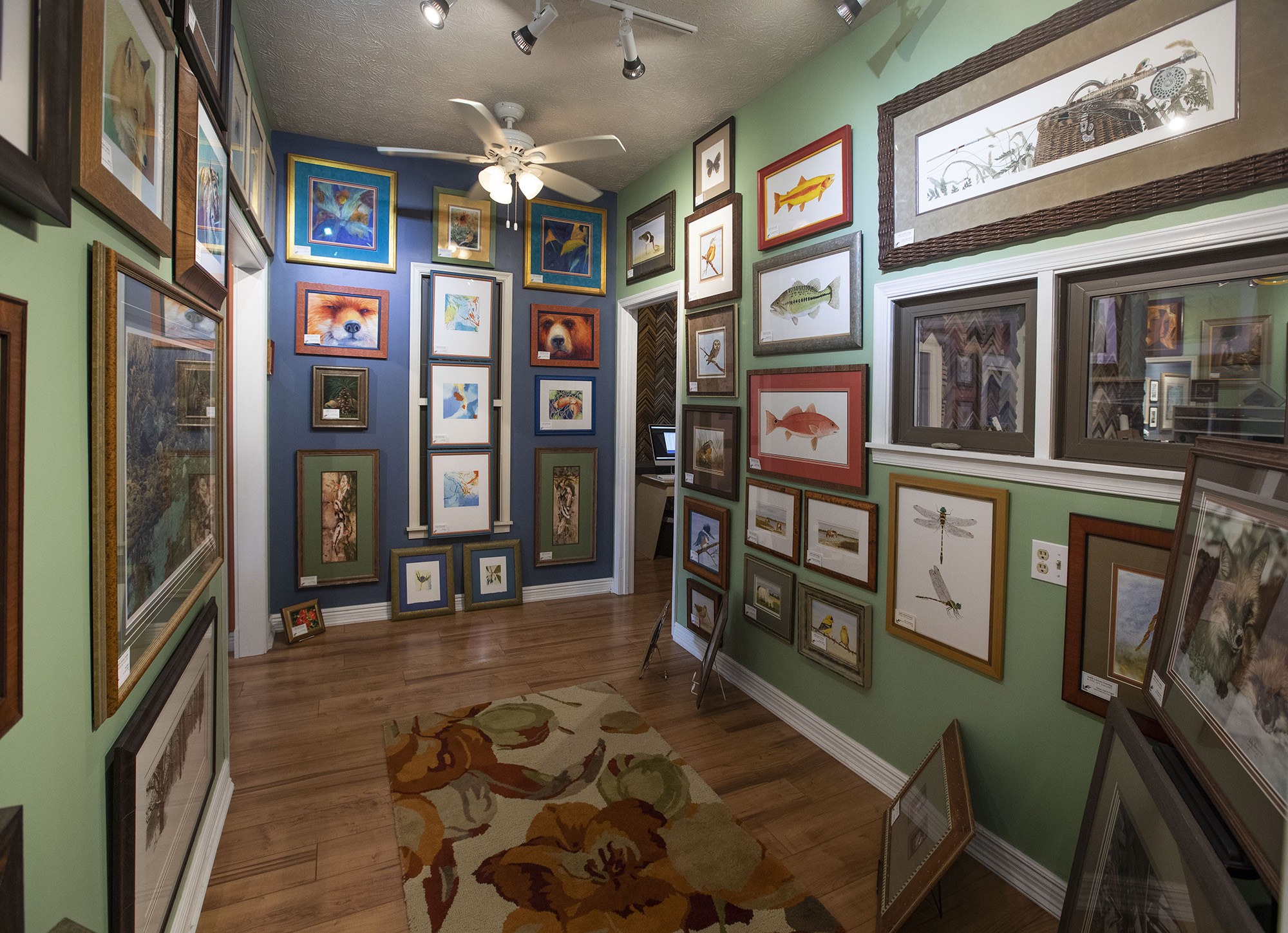 Framed artwork installed in a home by Smith Custom Framing