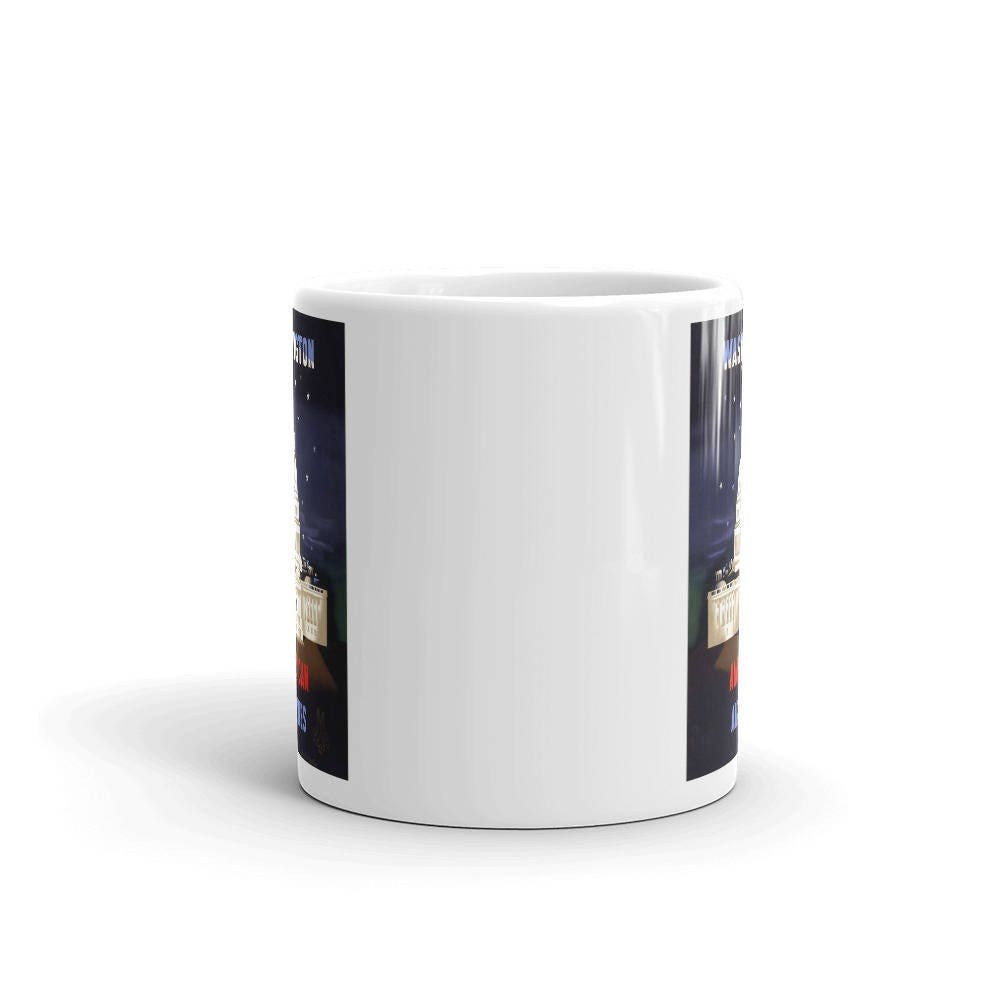 Washington D.C. Ceramic Mug: Capitol Building & American Airlines view 3