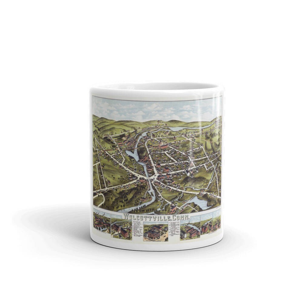 Wolcottville Conn 1870s Coffee Tea Mug view 4