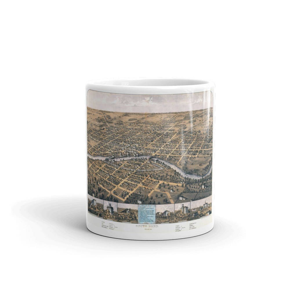 South Bend Indiana 1866 - Coffee Tea Mug view 4