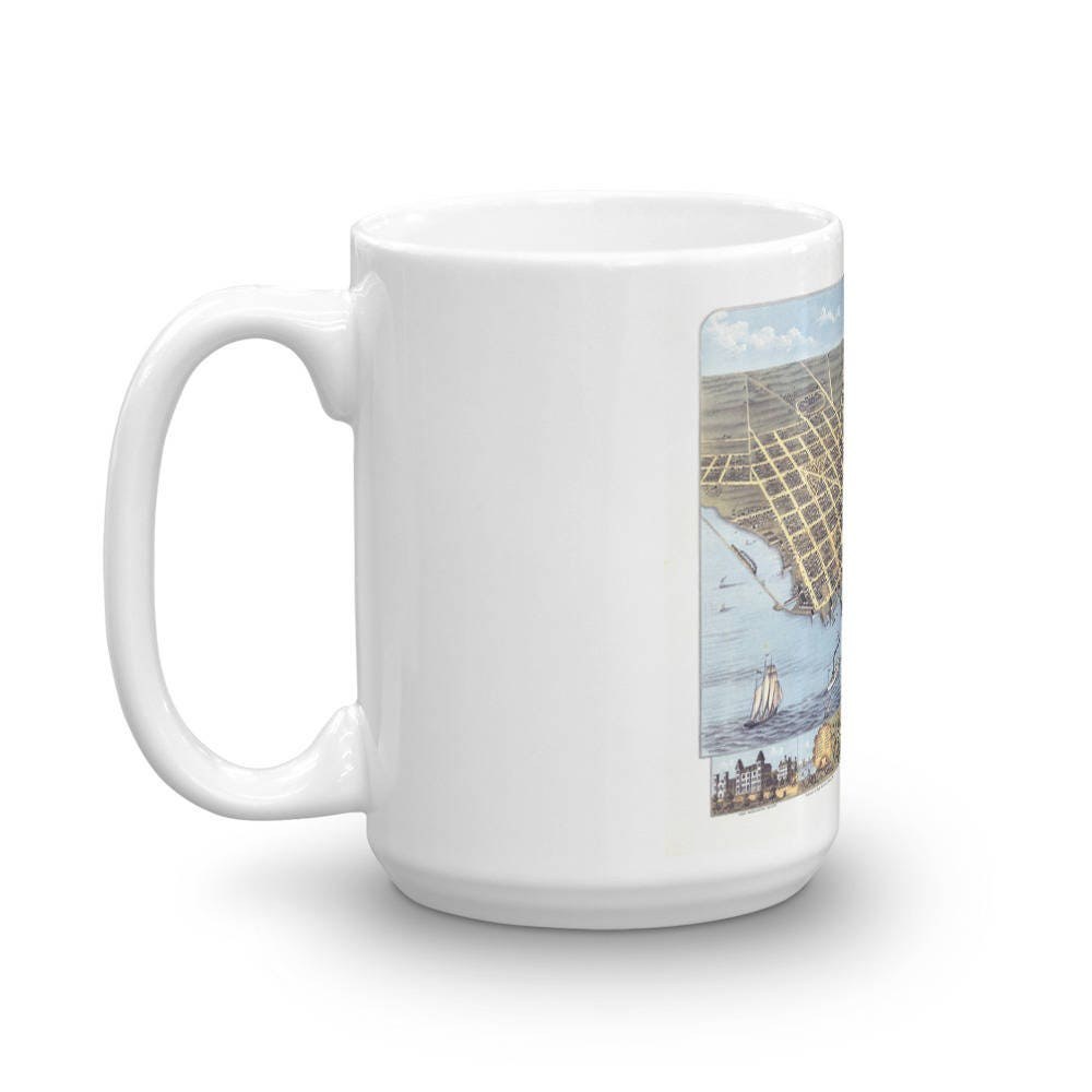 Sandusky Ohio 1870 Map Coffee Mug view 5