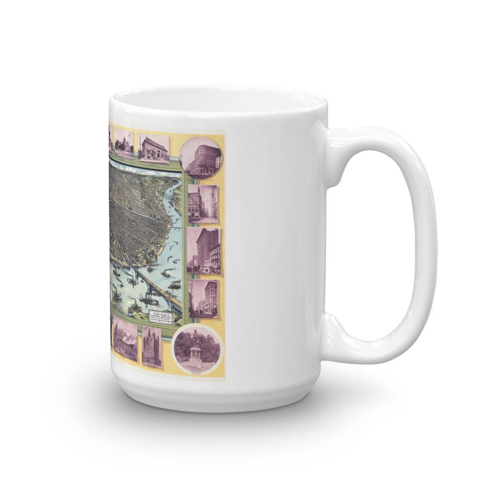 St Louis 1896 Map Coffee Mug view 4