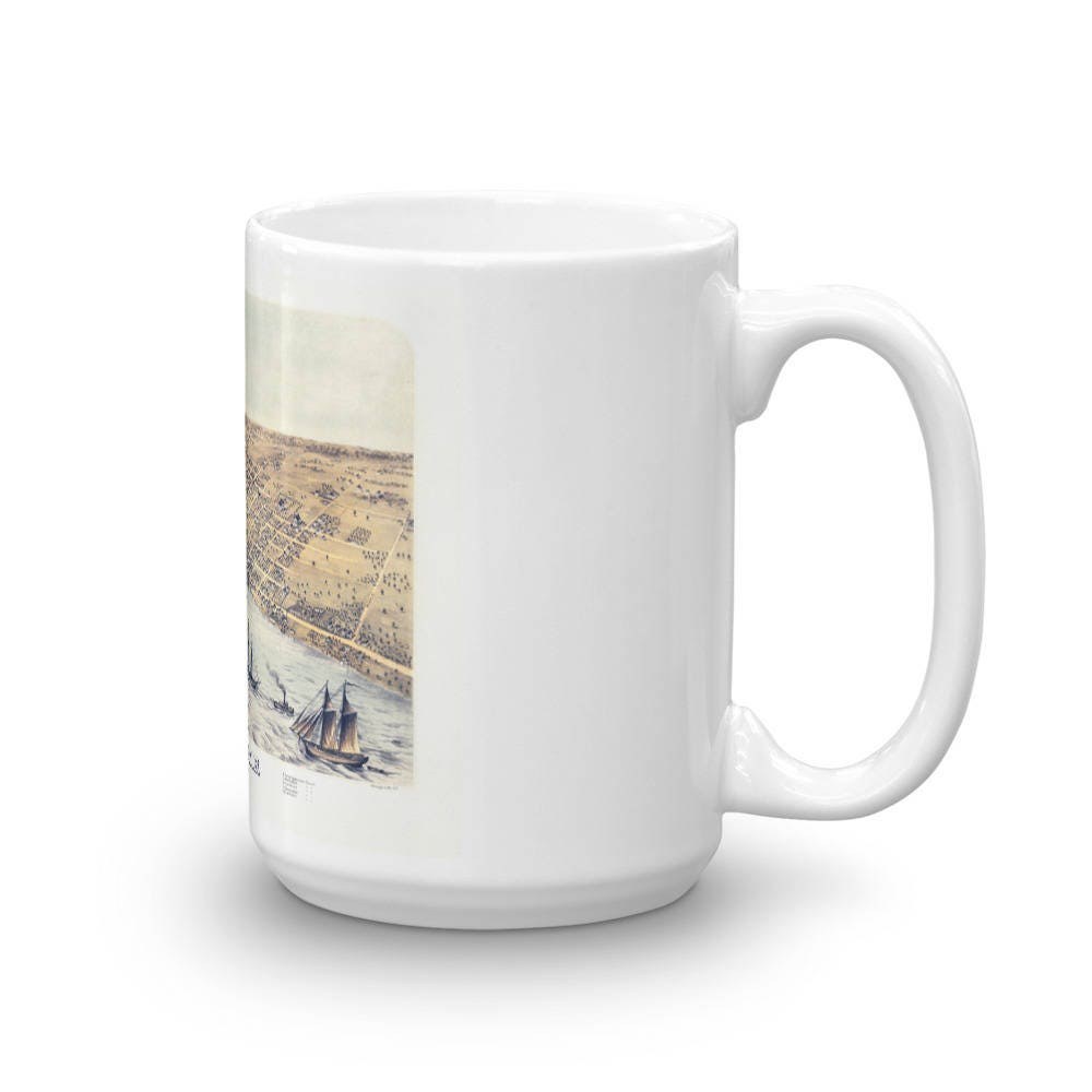 St Clair Michigan 1868 Ceramic Coffee Mug view 4