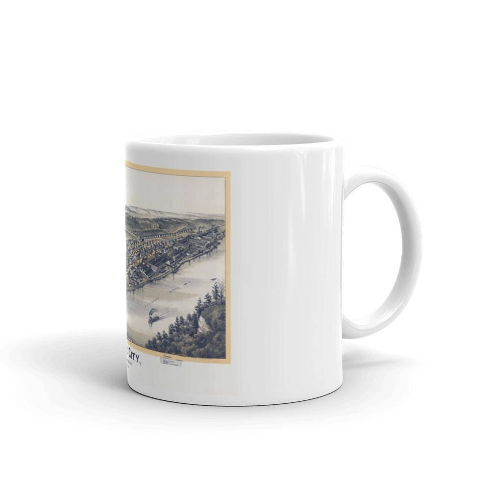 Coffee Mug - Panoramic Map of Ford City Pennsylvania 1896