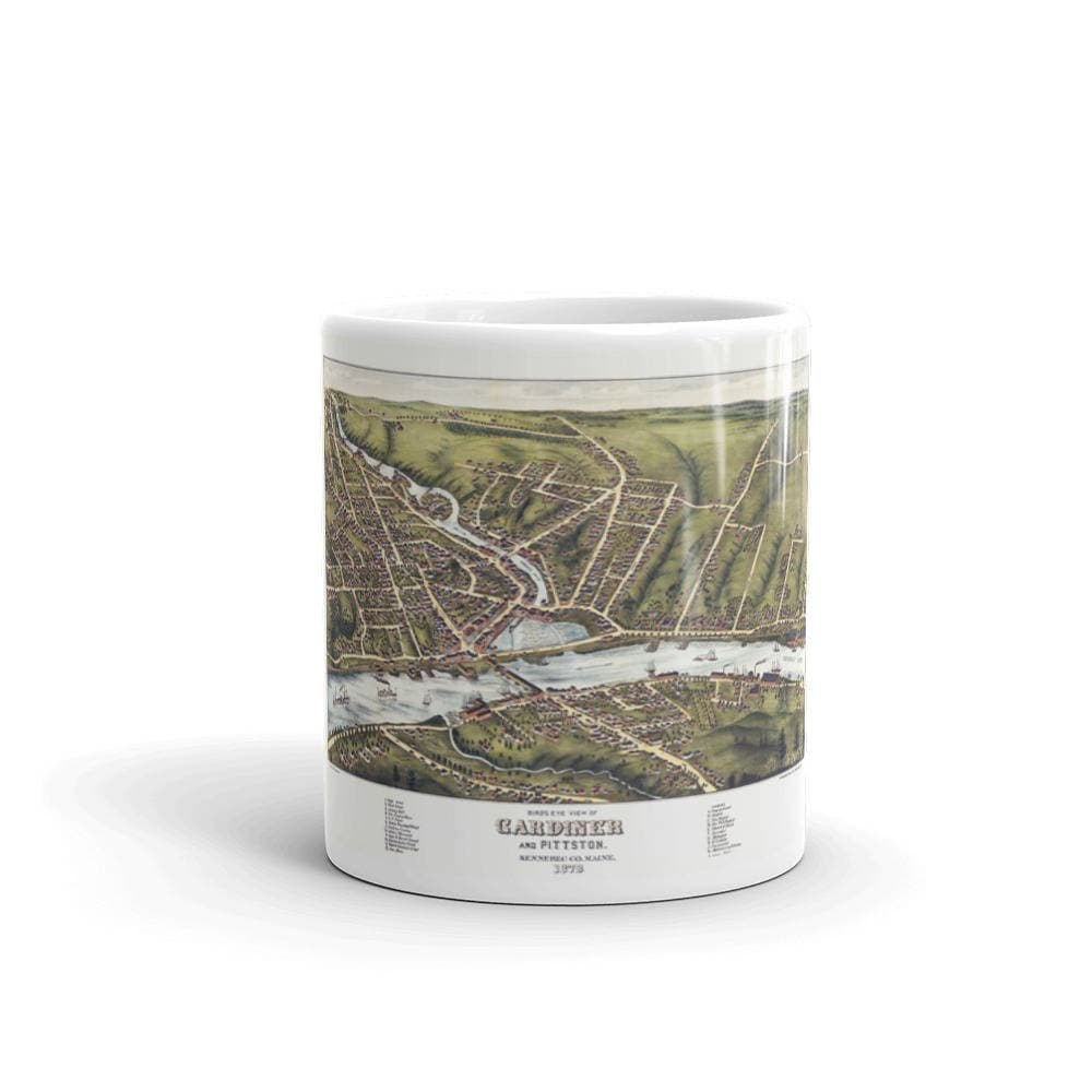 Coffee Mug - Gardiner Maine 1878 view 3