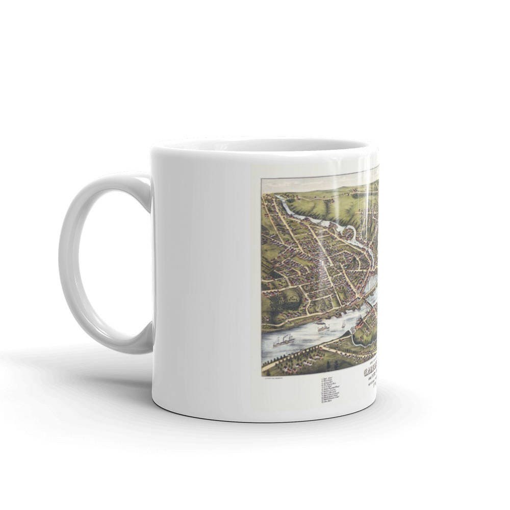 Coffee Mug - Gardiner Maine 1878 view 2