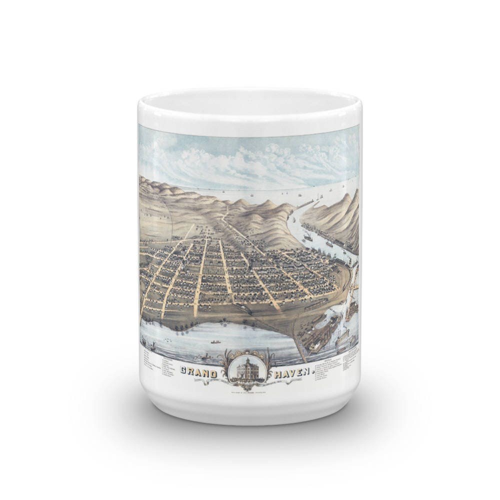 Coffee Mug - Grand Haven Michigan 1874 view 6