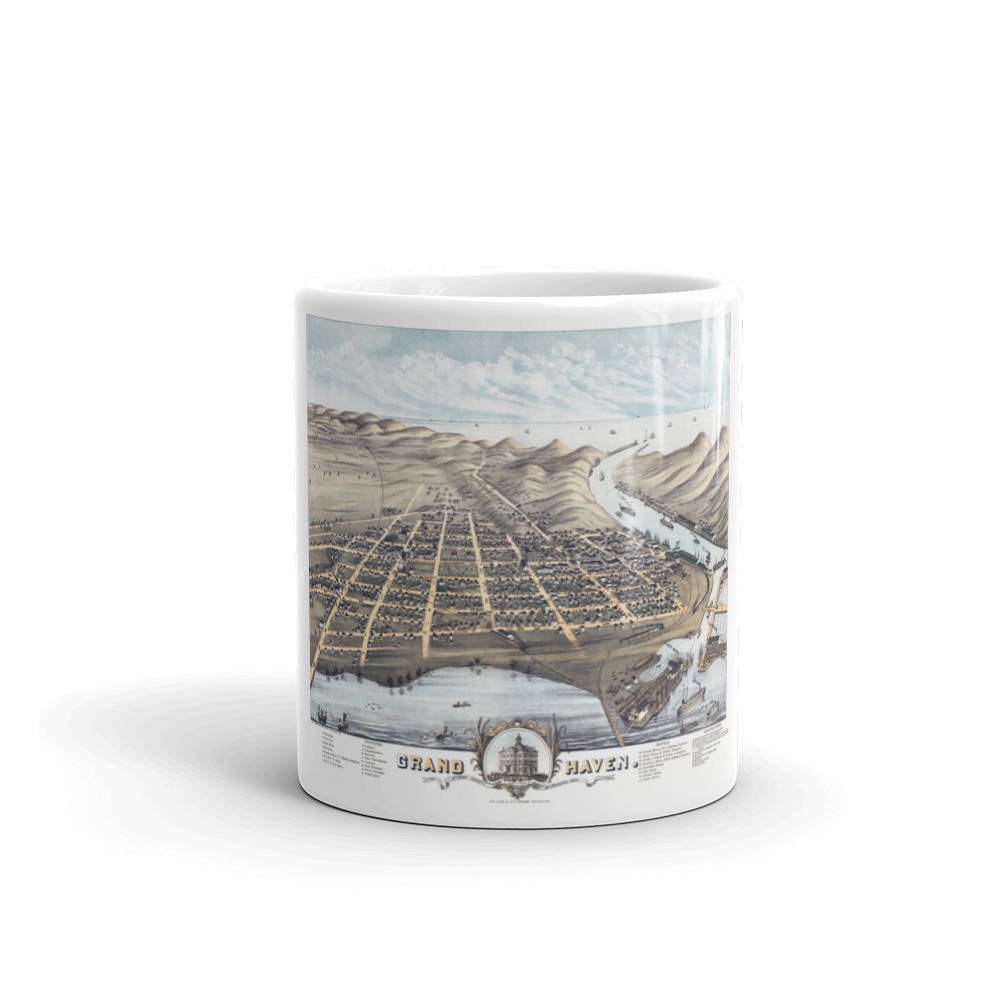 Coffee Mug - Grand Haven Michigan 1874 view 3