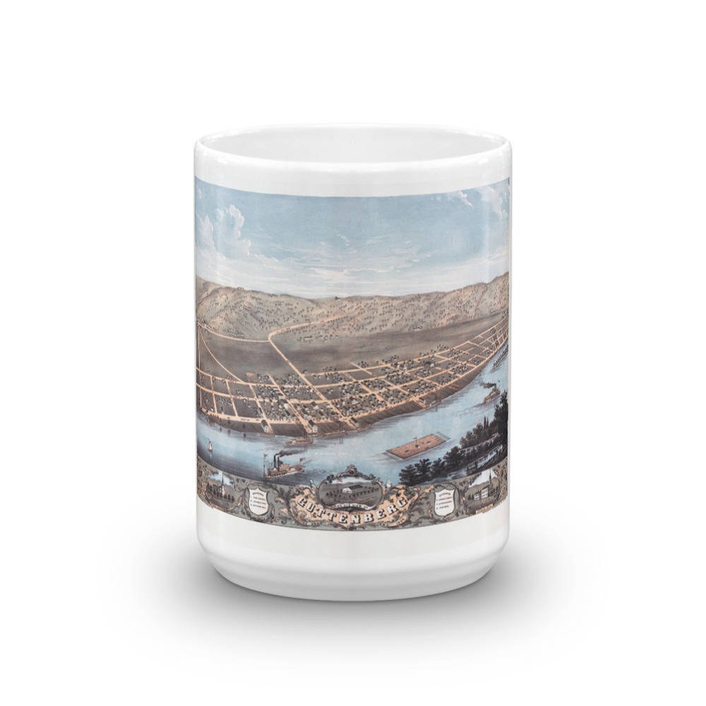 Coffee Mug - Guttenberg Iowa 1869 view 6