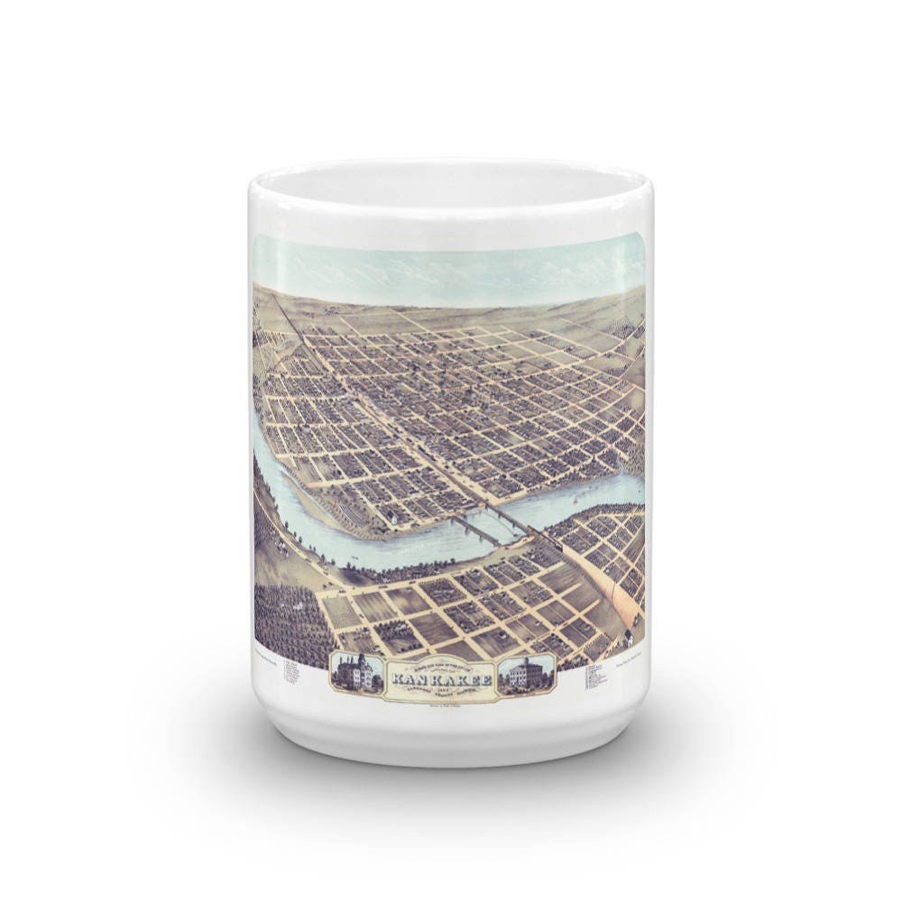 Coffee Mug - Kankakee Illinois 1869 view 6