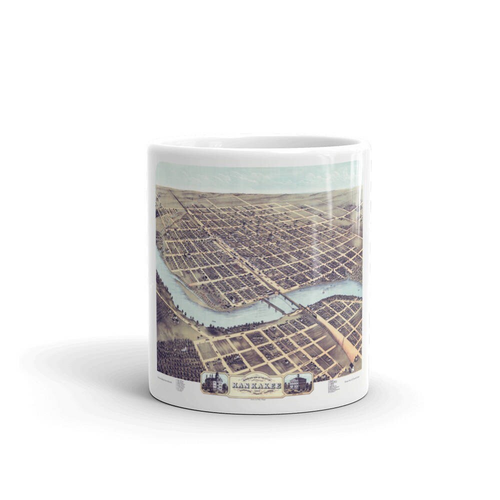 Coffee Mug - Kankakee Illinois 1869 view 3