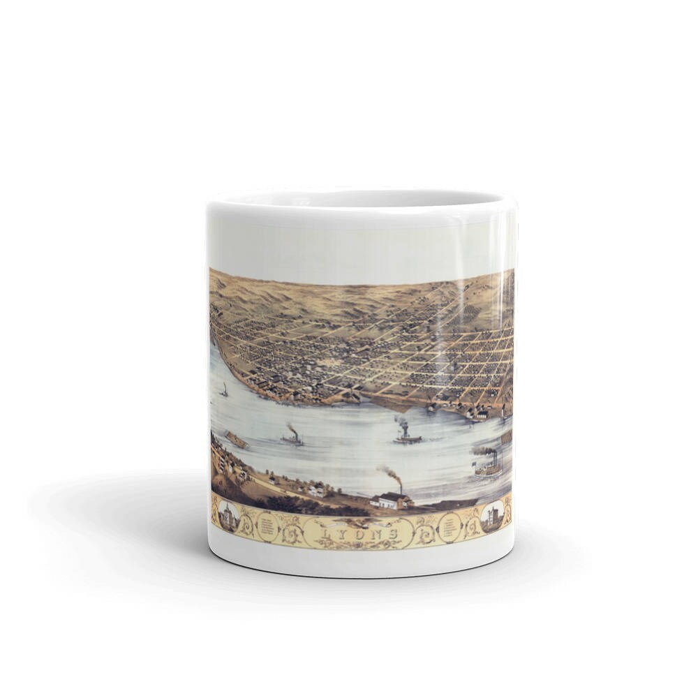 Coffee Mug - Lyons Iowa 1868 view 3