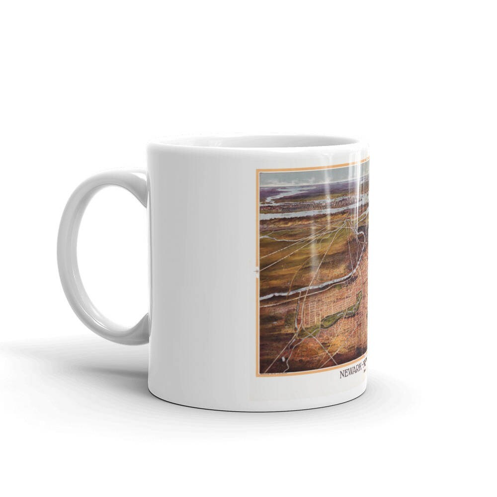 Coffee Mug - Panoramic Map of Newark New Jersey 1916 view 2