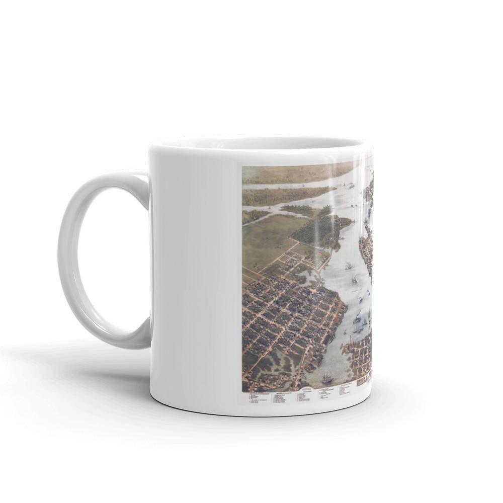 Coffee Mug - Norfolk and Portsmouth Virginia 1873 view 2
