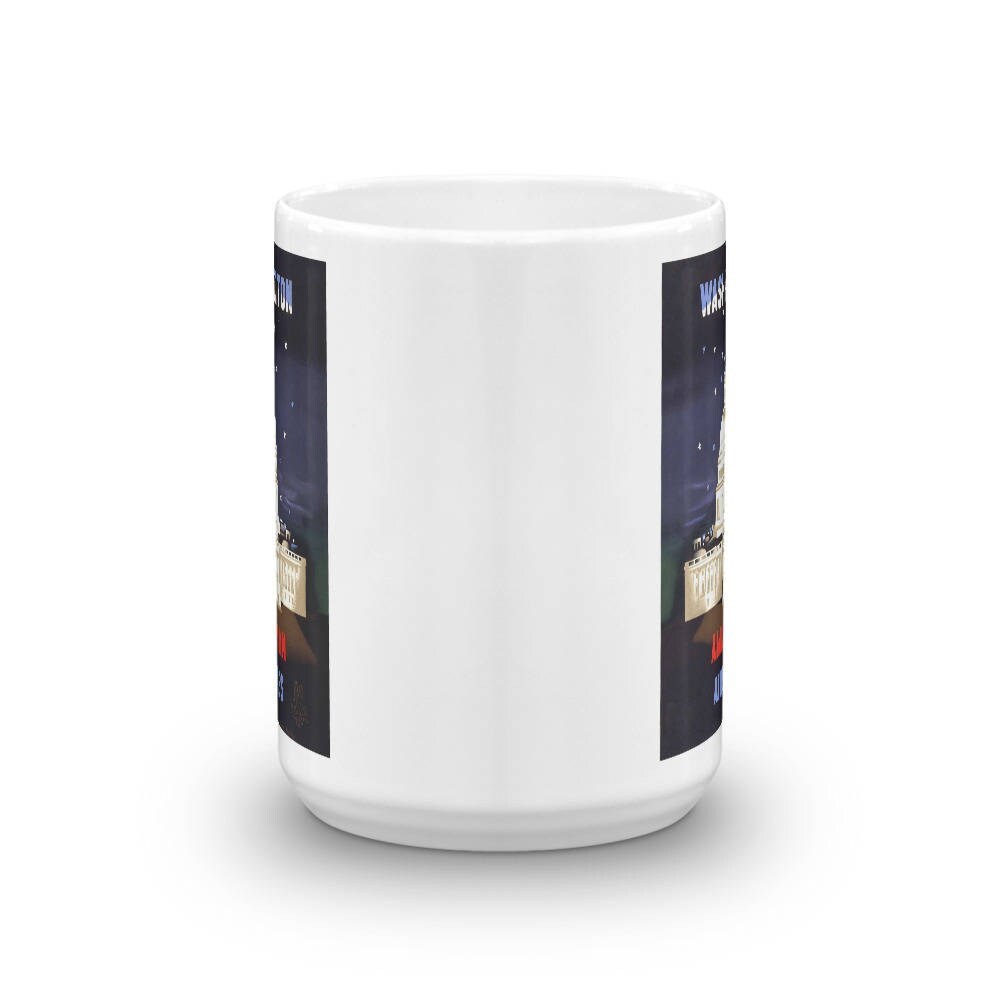 Washington D.C. Ceramic Mug: Capitol Building & American Airlines view 6