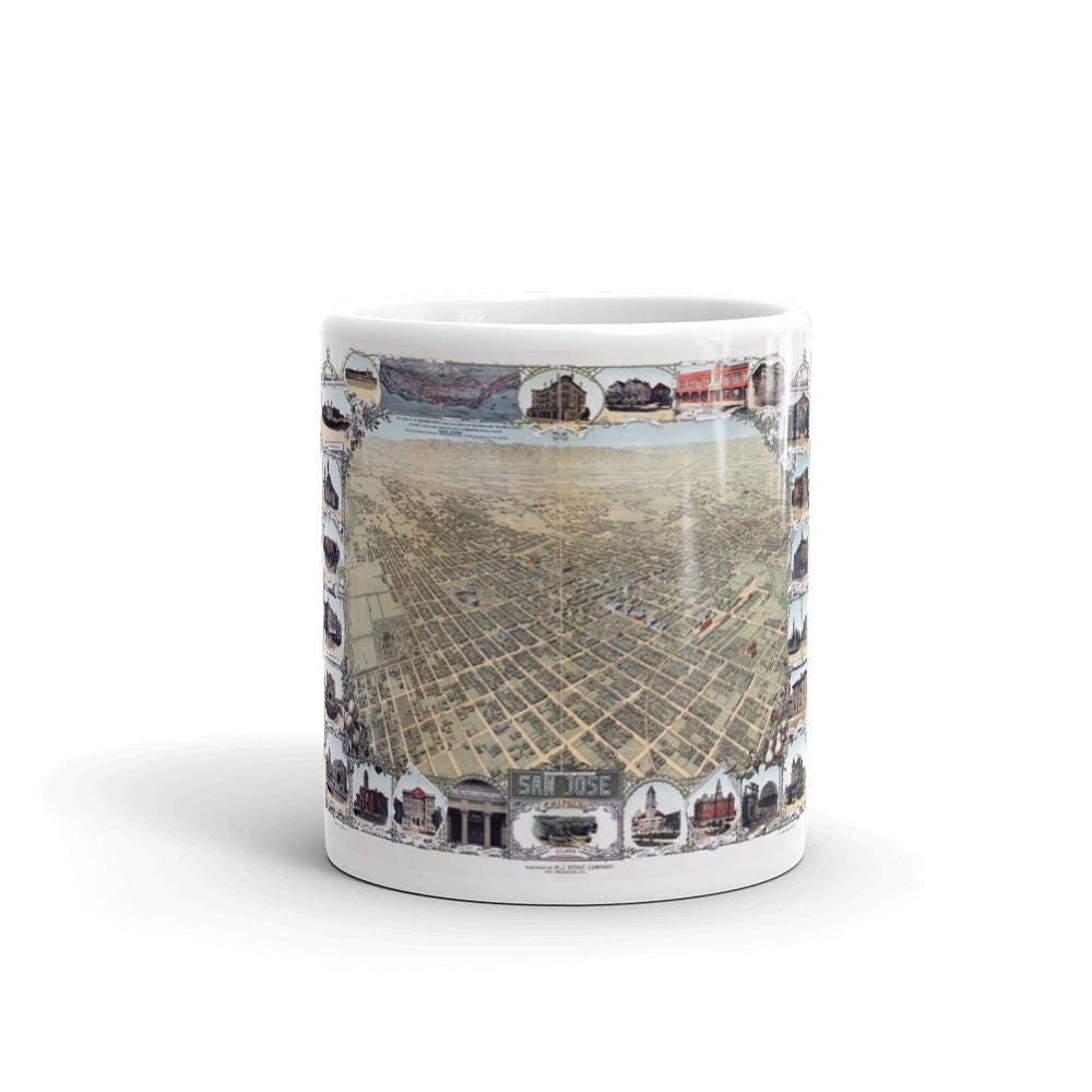 San Jose California 1901 Map Coffee Mug