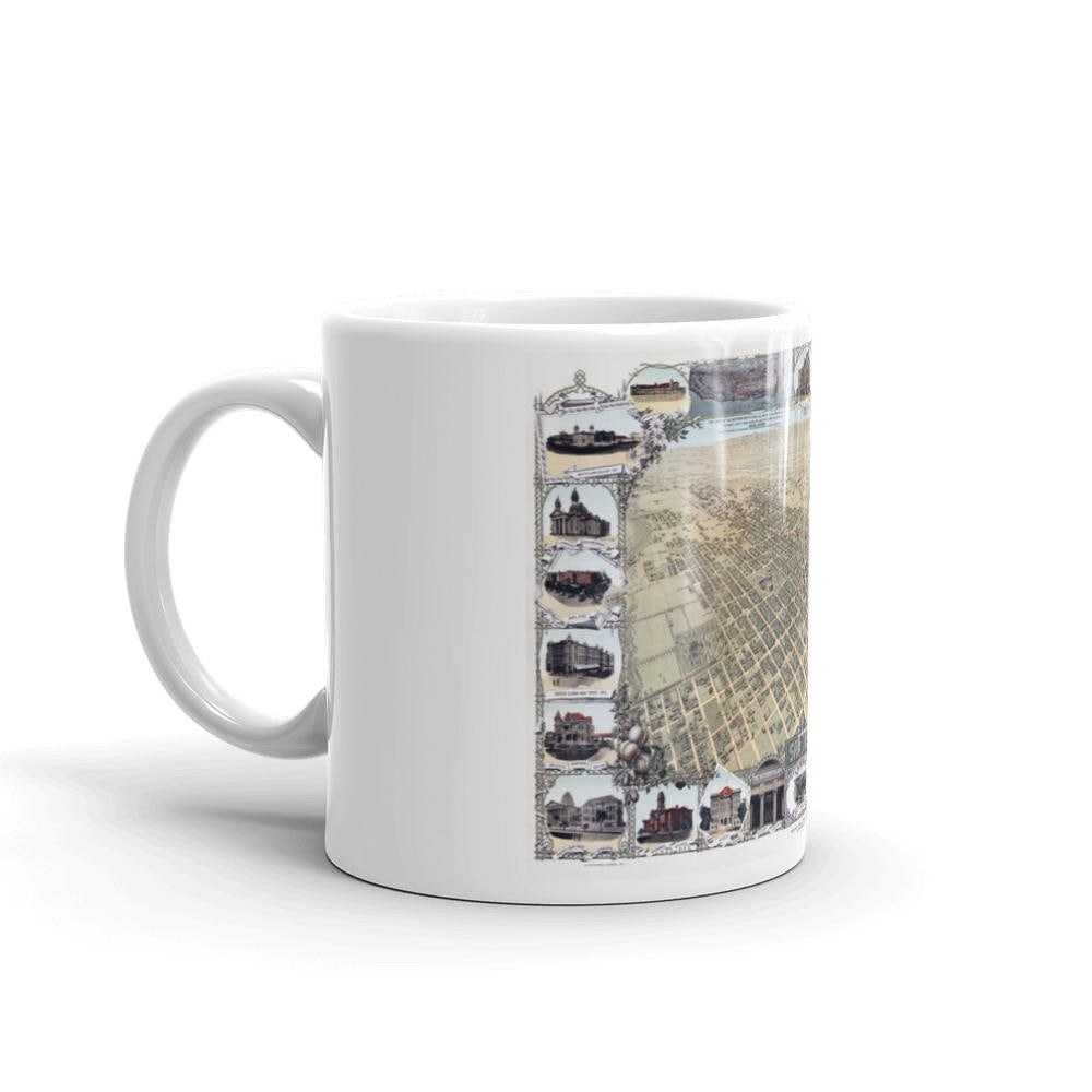 San Jose California 1901 Map Coffee Mug view 3