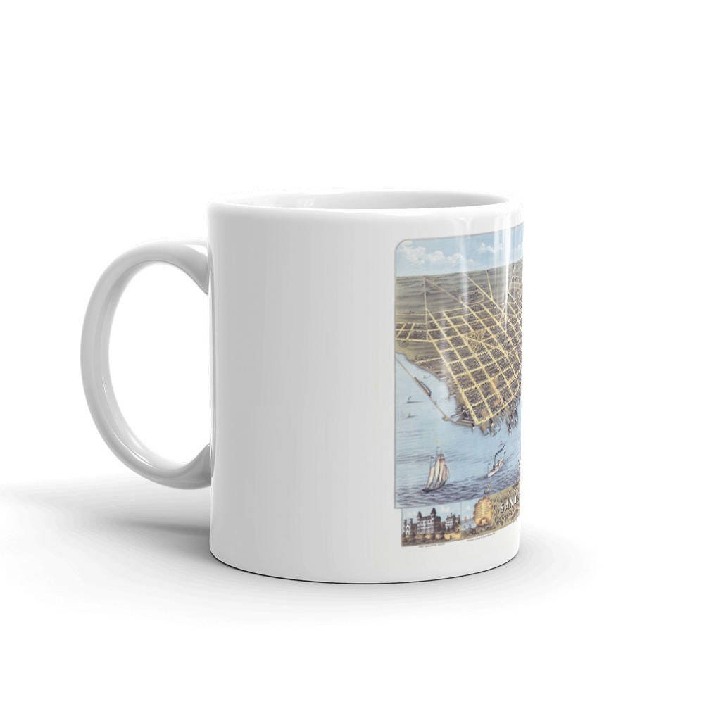 Sandusky Ohio 1870 Map Coffee Mug view 2