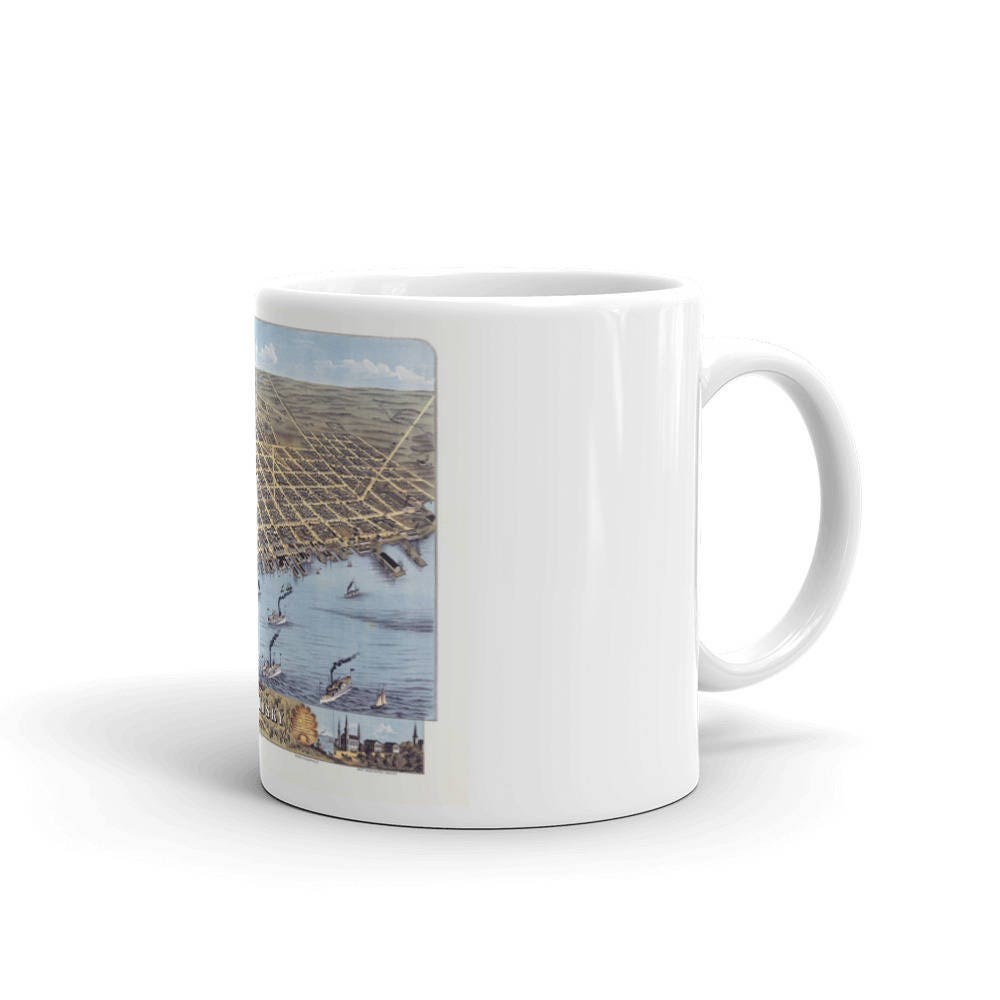 Sandusky Ohio 1870 Map Coffee Mug