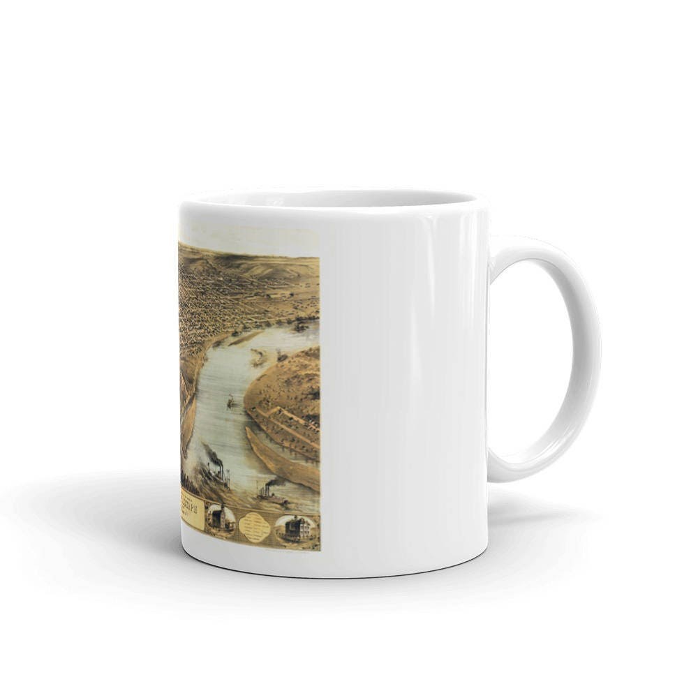 St Joseph Missouri 1868 Map Coffee Mug