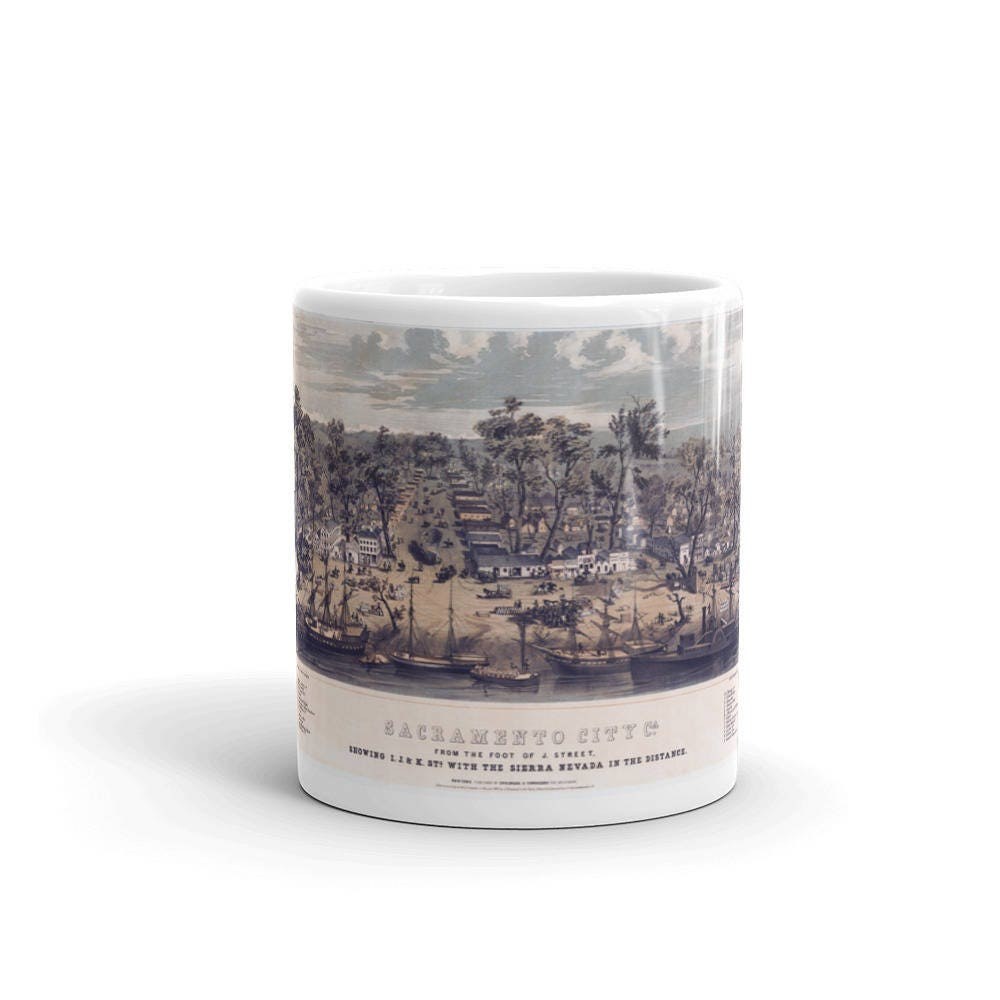 Sacramento CA 1850 Ceramic Coffee Mug view 3