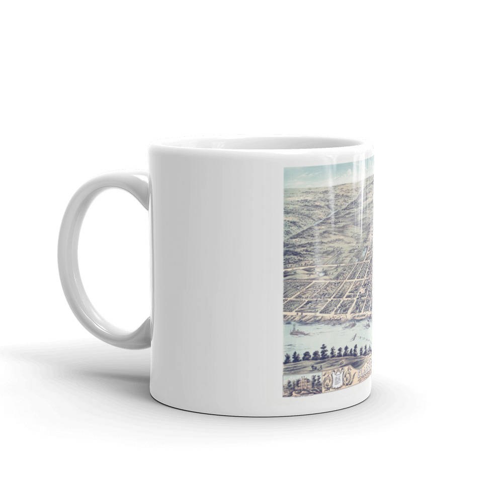 Coffee Mug - Clarksville Tenn 1870 view 2