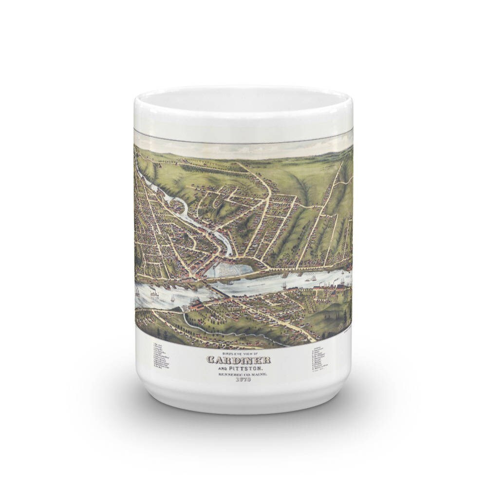 Coffee Mug - Gardiner Maine 1878 view 6