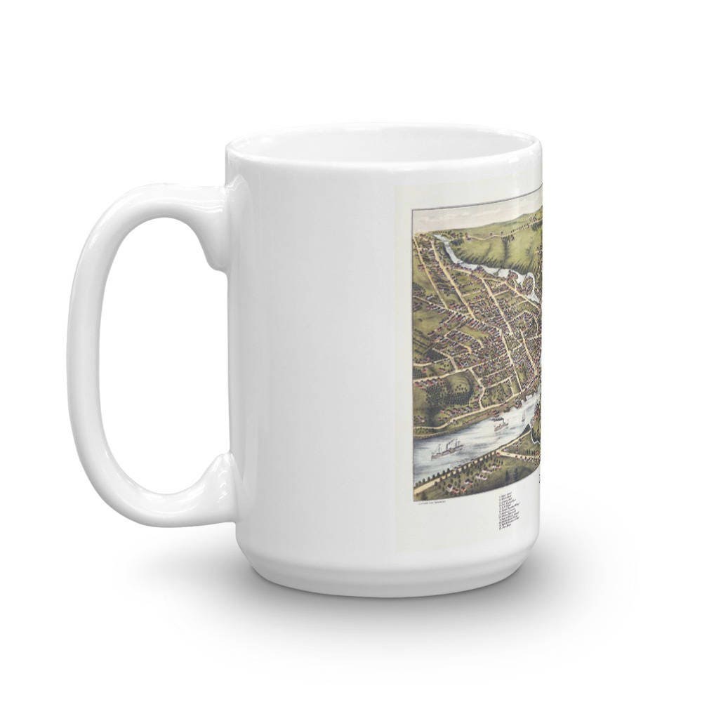 Coffee Mug - Gardiner Maine 1878 view 5