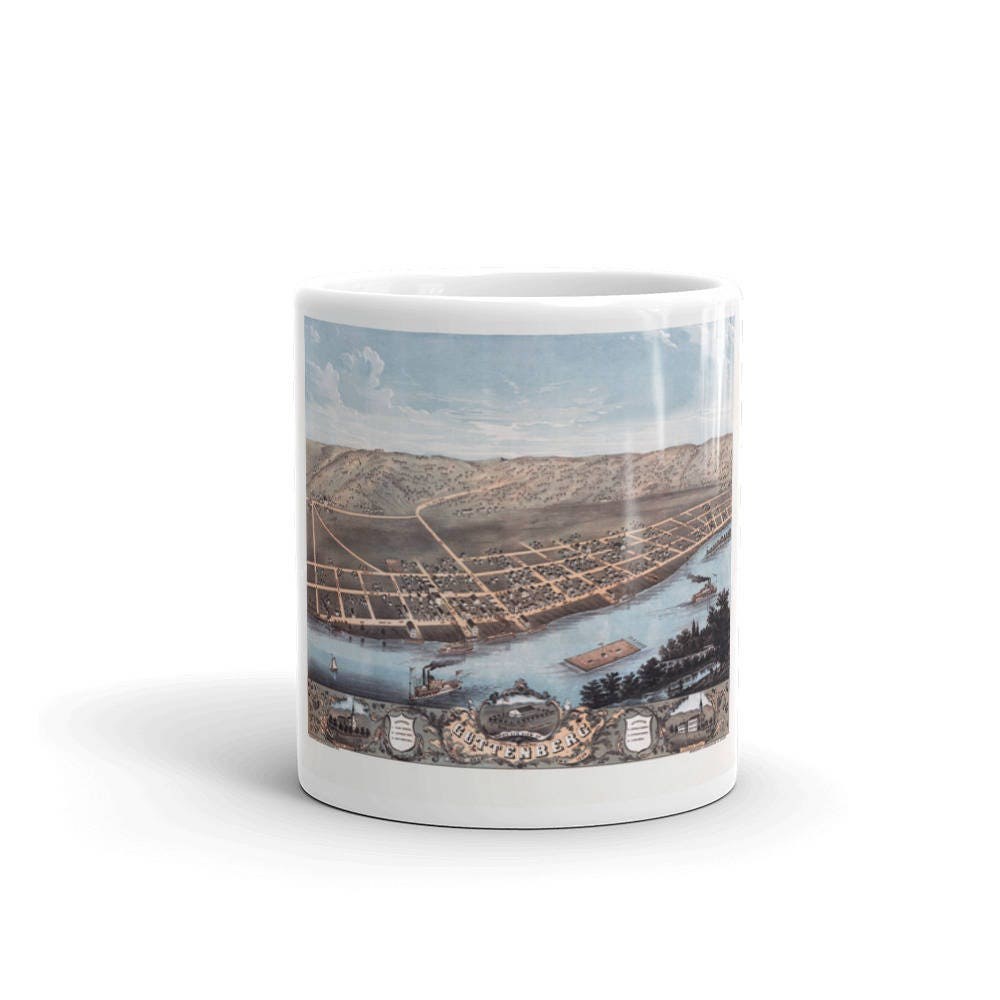 Coffee Mug - Guttenberg Iowa 1869 view 3