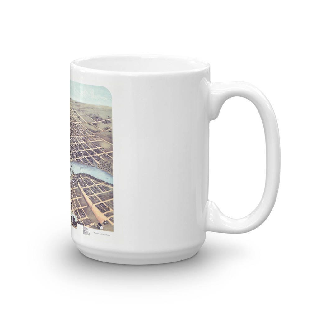 Coffee Mug - Kankakee Illinois 1869 view 4