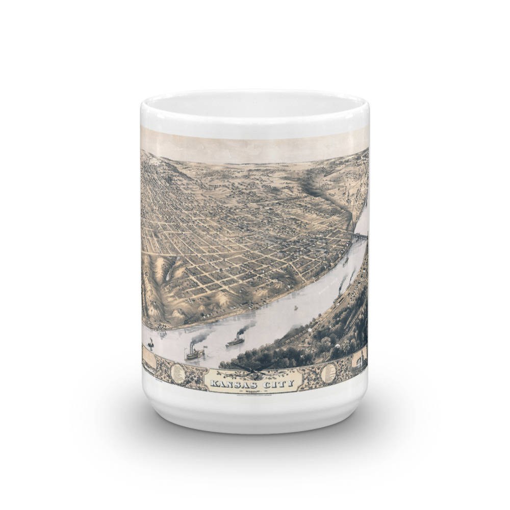 Coffee Mug - Kansas City Missouri 1869 view 6
