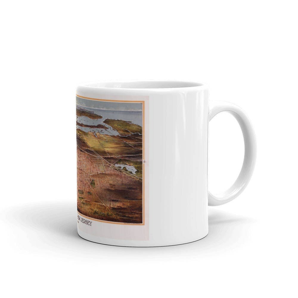Coffee Mug - Panoramic Map of Newark New Jersey 1916