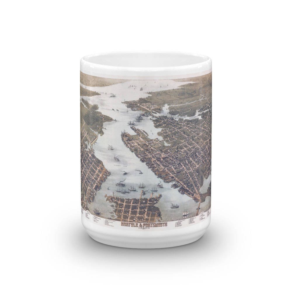 Coffee Mug - Norfolk and Portsmouth Virginia 1873 view 6