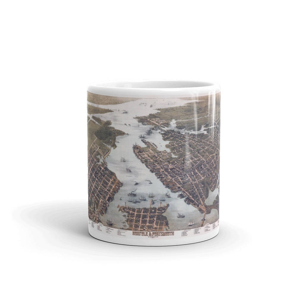 Coffee Mug - Norfolk and Portsmouth Virginia 1873 view 3