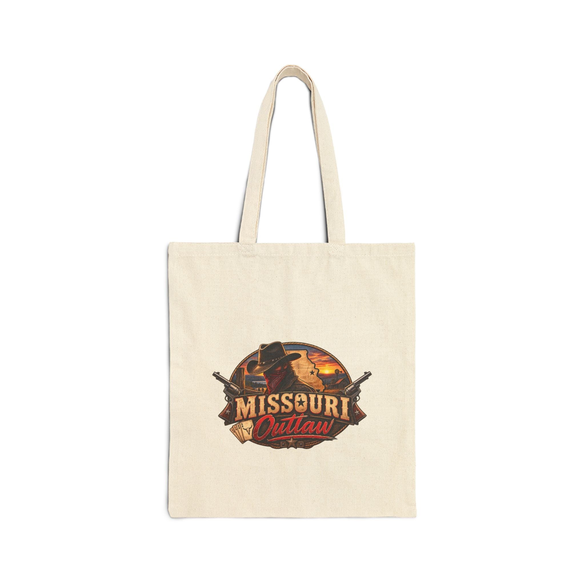 Missouri Outlaw Cotton Tote Bag – Western Sunset Canvas Market Tote