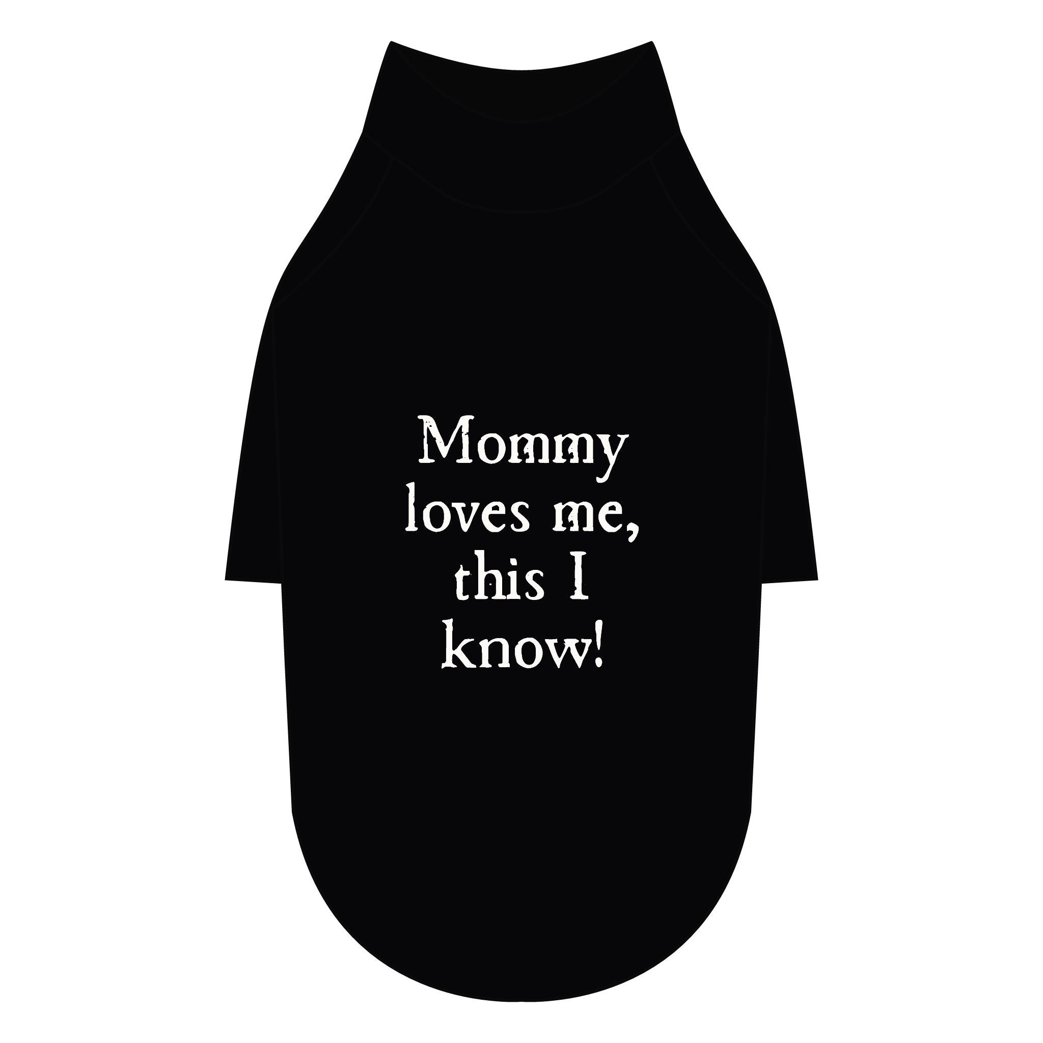 Mommy Loves Me Pet Raglan T-Shirt — Black Dog Tee for Mothers & Pets