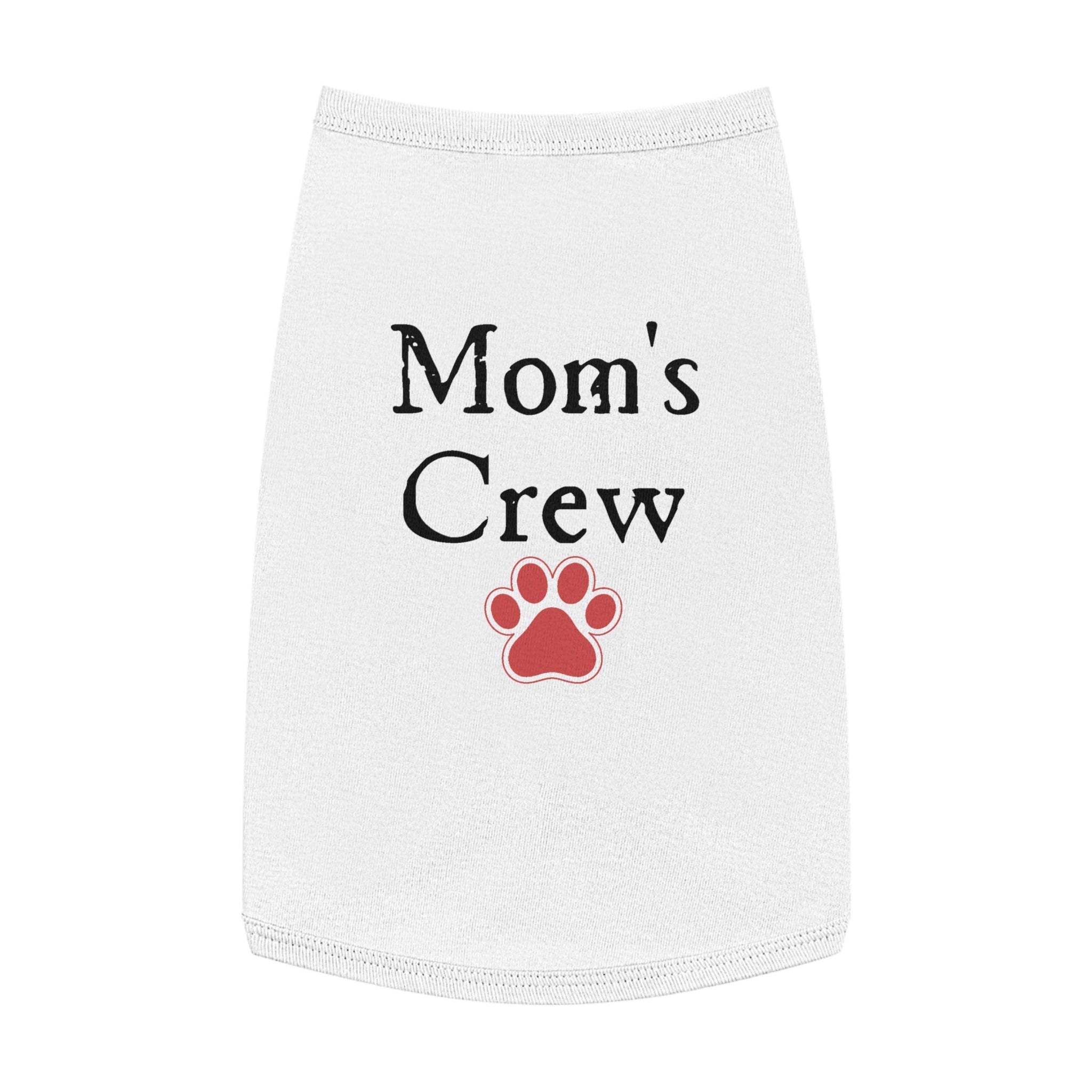Mom's Crew Pet Tank Top – Pink Paw Print Dog Clothes