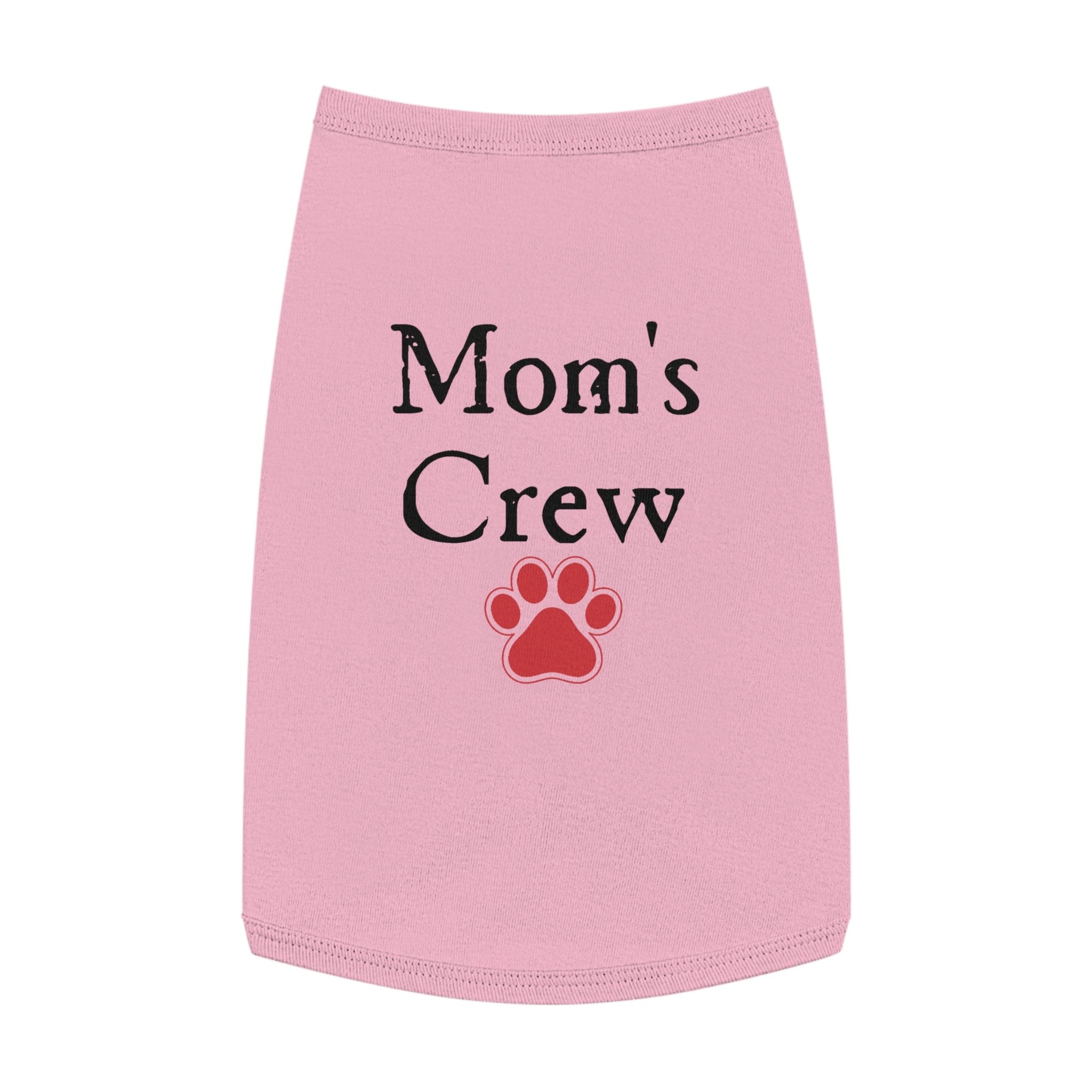 Mom's Crew Pet Tank Top – Pink Paw Print Dog Clothes