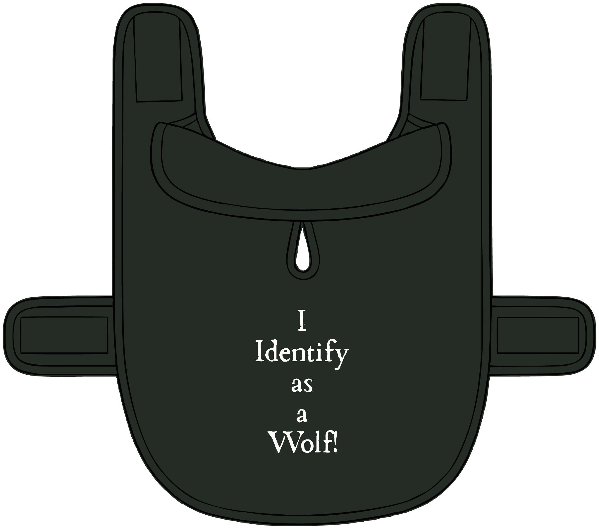Pet Jacket — "I Identify as a Wolf!" Fleece Dog Coat, Humorous Pet Costume for Small Dogs & Puppies