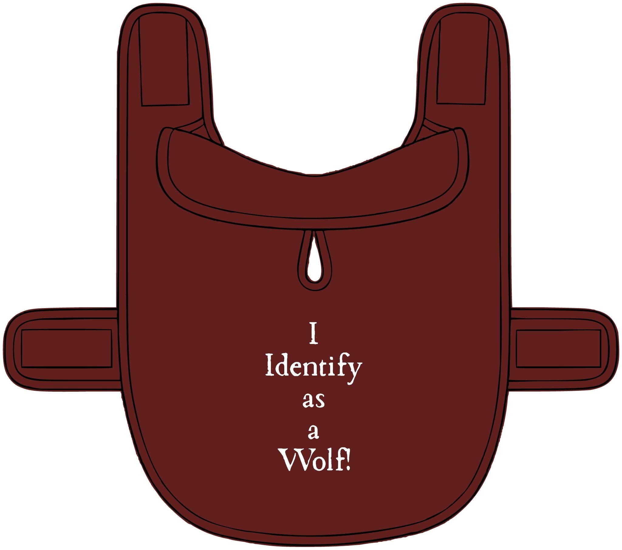 Pet Jacket — "I Identify as a Wolf!" Fleece Dog Coat, Humorous Pet Costume for Small Dogs & Puppies