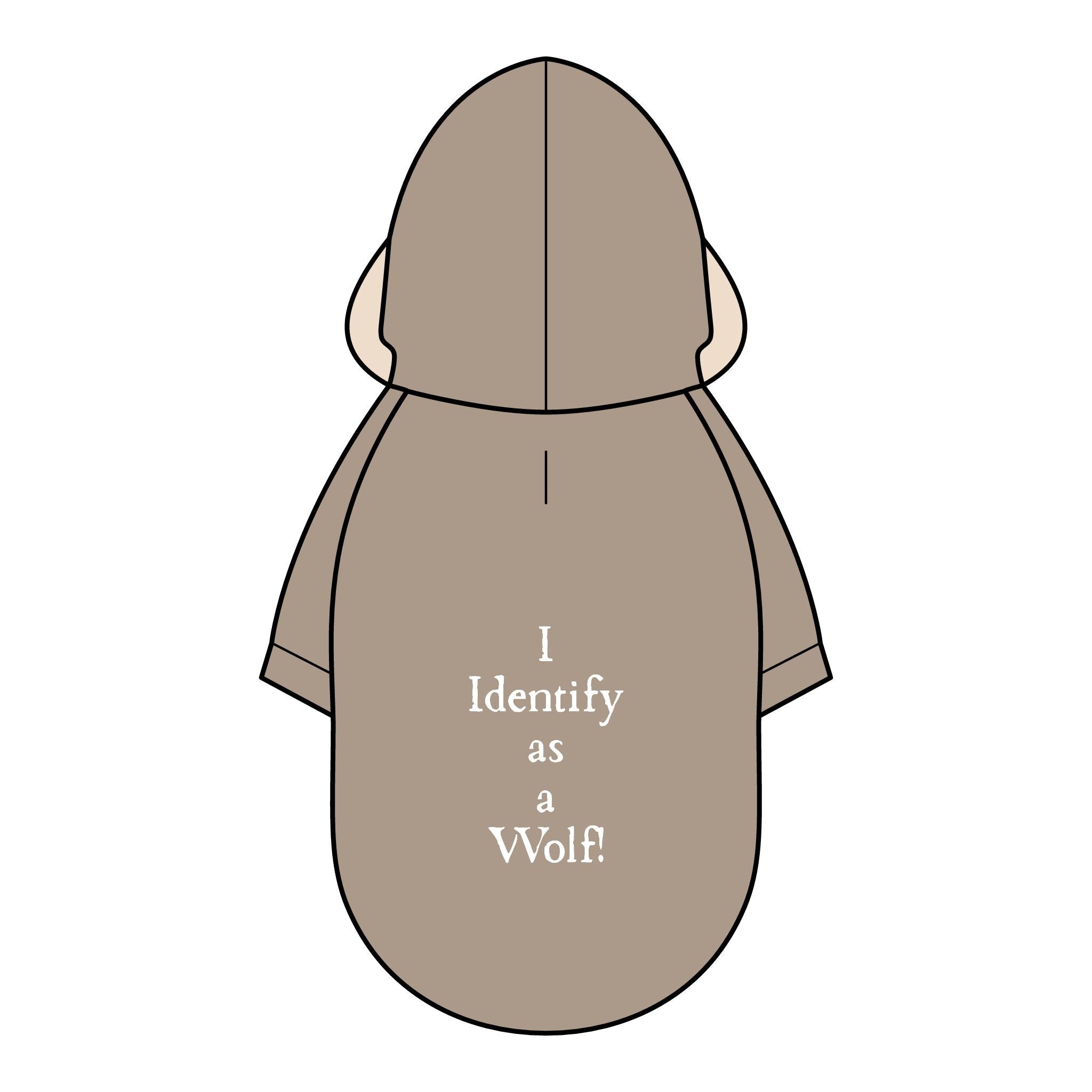 Pet Parka Jacket — "I Identify as a Wolf" Cozy Dog Hoodie