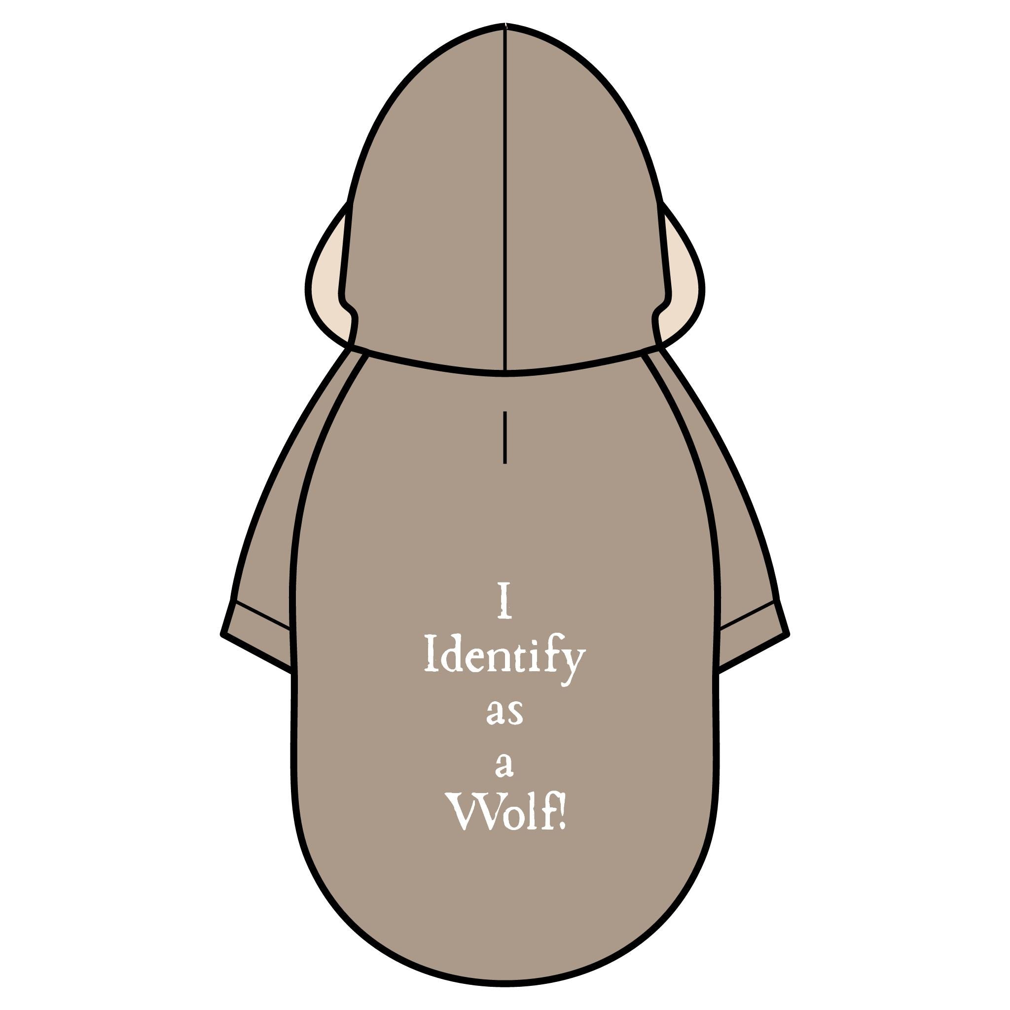 Pet Parka Jacket — "I Identify as a Wolf" Cozy Dog Hoodie