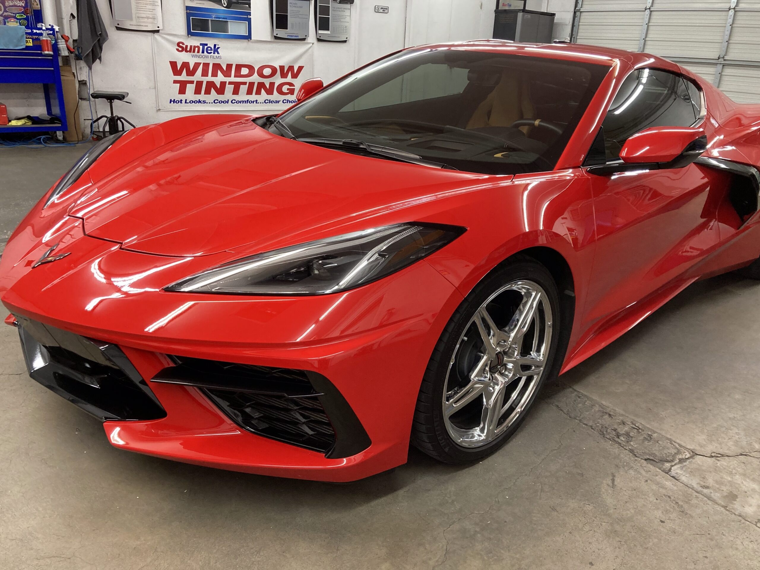 Completed automotive window film project