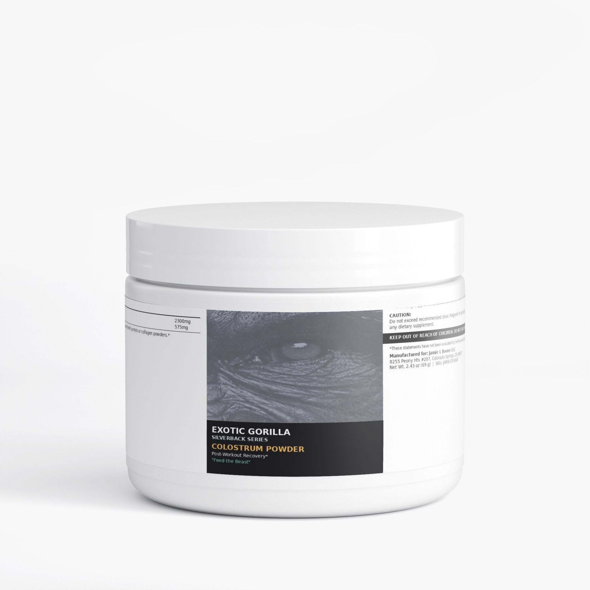 Exotic Gorilla Silverback Colostrum Powder