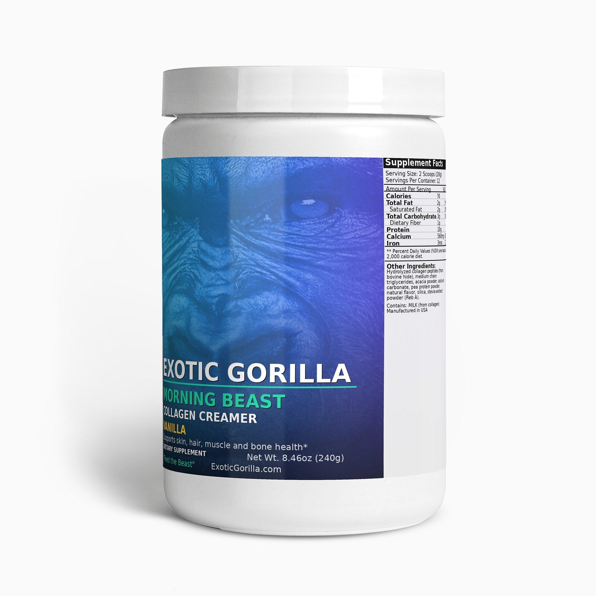 Exotic Gorilla Morning Beast Collagen Creamer-Vanilla