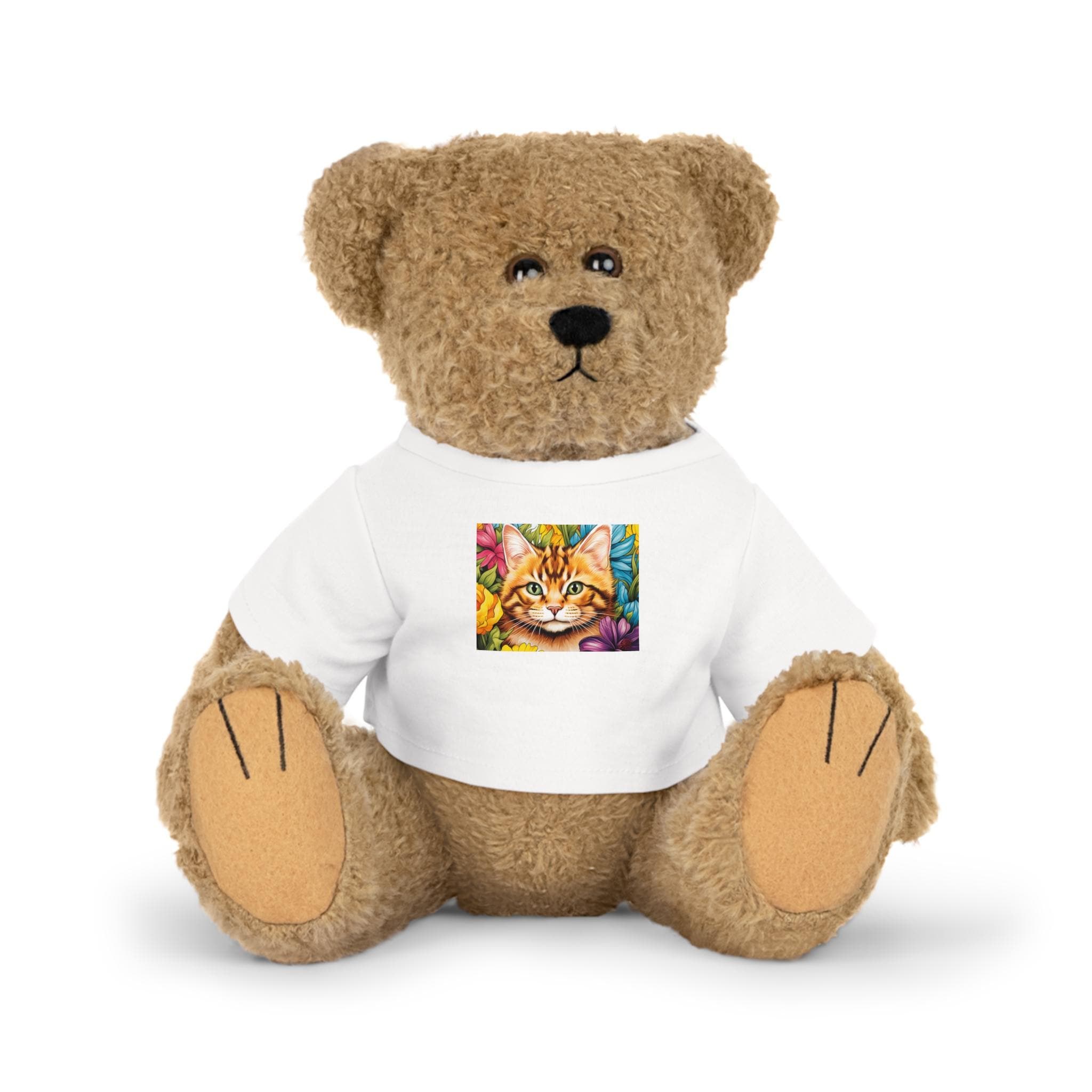 Colorful Cat Illustration Plush Toy