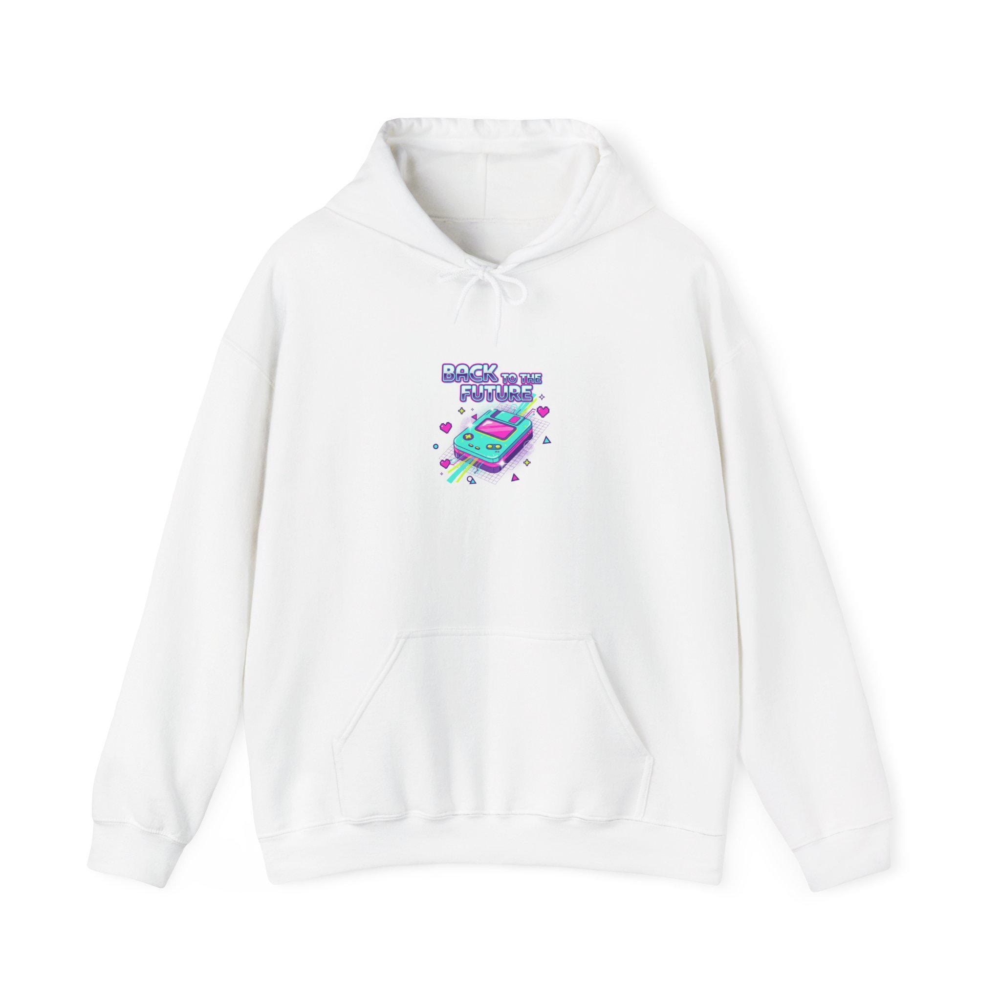 Cyber Holo Gameboy Graphic Hoodie | Y2K cyber nostalgia, retro tech print
