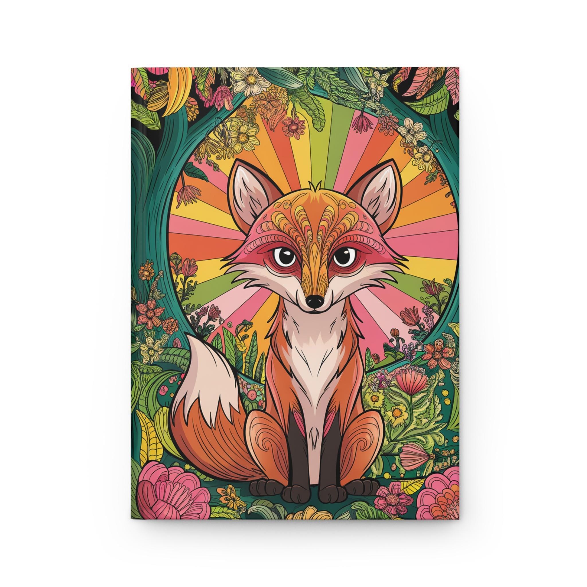 Folk Art Fox Hardcover Journal | Matte